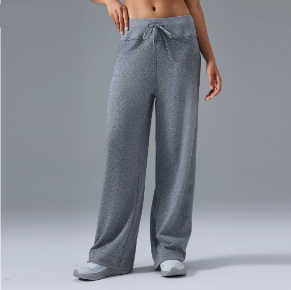 Casual Loose Wide Leg Sports Trousers Women High Waist Drawstring Drooping Slimming Fitness Pilates Yoga Pants